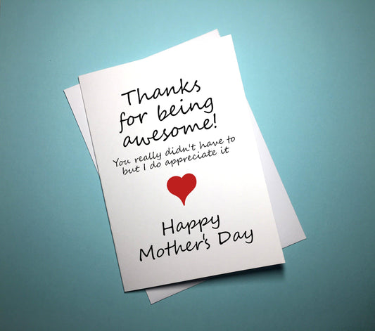 Mother's Day Card - Thanks - Mr. Inappropriate 