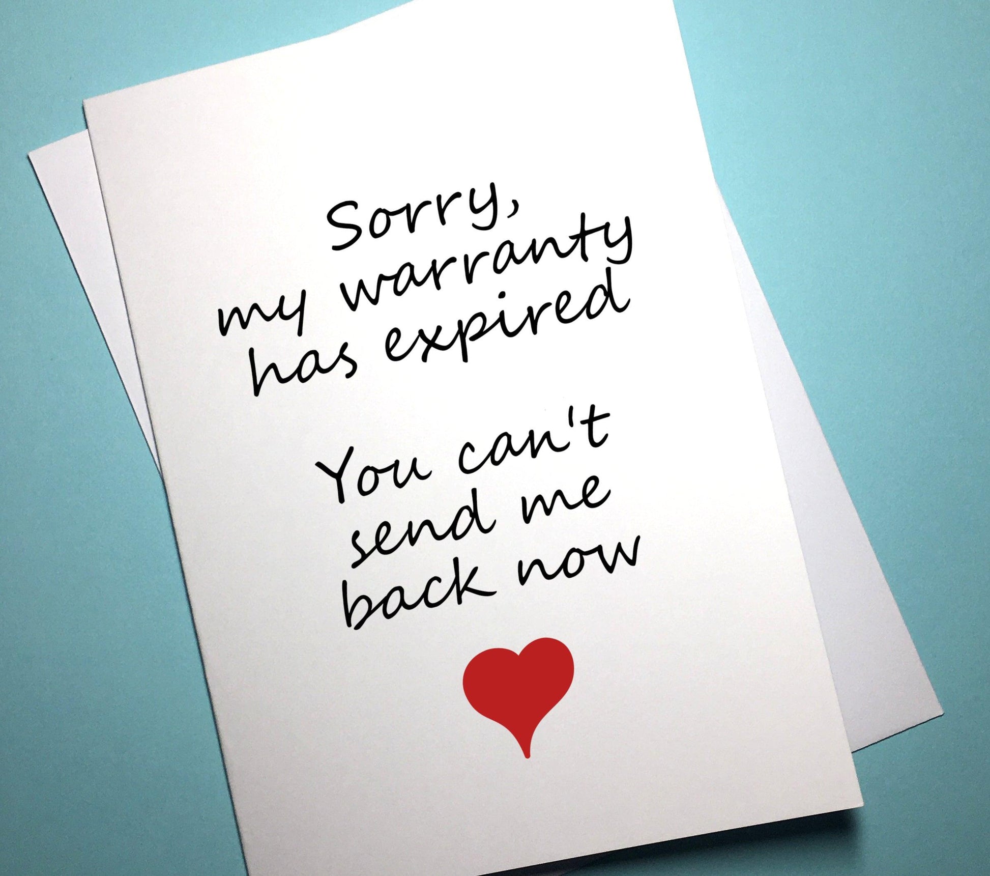 Valentine's Anniversary Card - Warranty - Mr. Inappropriate 