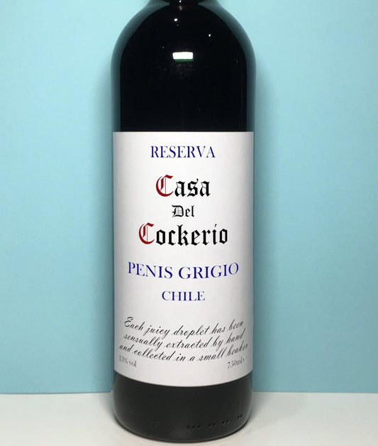 Wine Labels (x2) - Penis Grigio - Mr. Inappropriate 