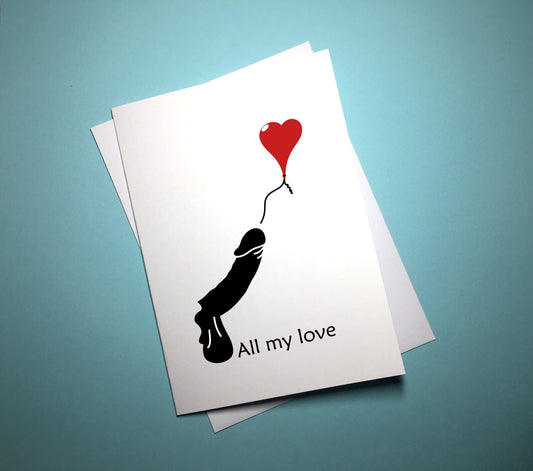 Valentine's Anniversary Card - Balloon - Mr. Inappropriate 