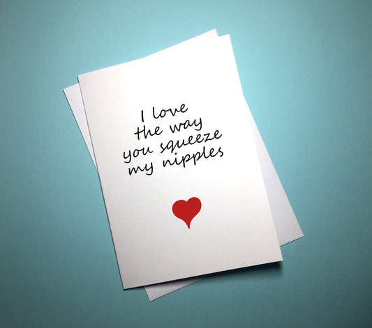 Valentine's Anniversary Card - Nipples - Mr. Inappropriate 