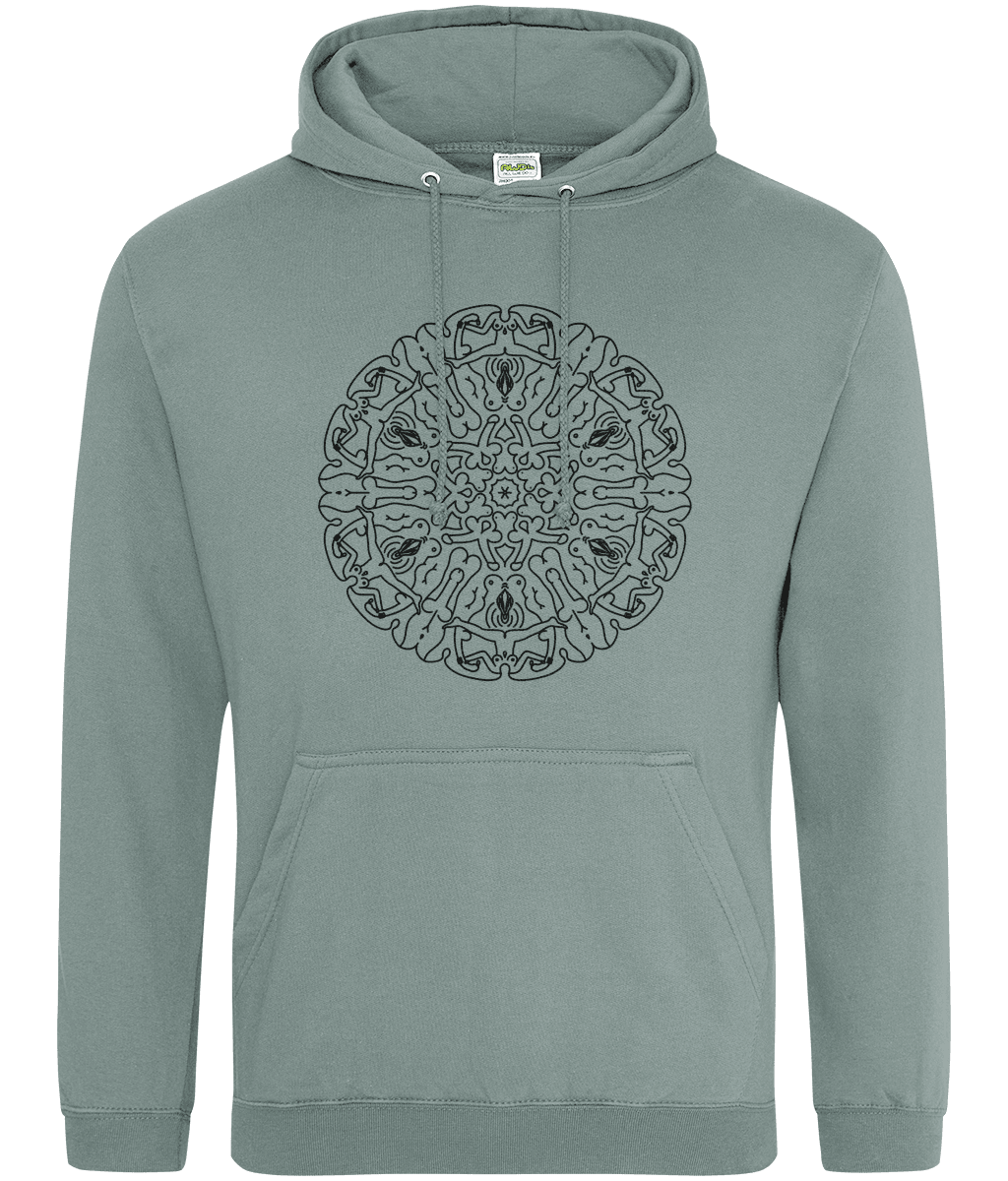 Hoodie - Naked Mandala - Mr. Inappropriate 